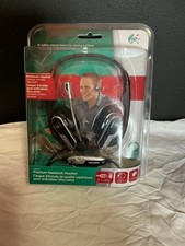 Logitech Premium Notebook Headset USB Aux Foldable Headphones Mic Case SEALED