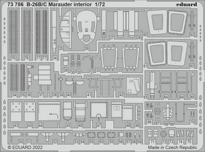 Eduard 1/72 B-26B/C Marauder Interior Detail set for Hasegawa/Hobby 2000 kits