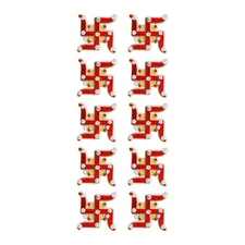 Plastic Swastik Stickers | Home Office Temple Wall Décor | Diwali Decoration.