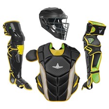All-Star MVP Pro Series Baseball Catcher's Gear, Large, CKCC-5-LGE, Black/Gold