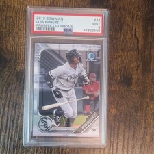Bowman 2019 Chrome Prospects Luis Robert BCP-44 Rookie Card PSA 9 MLB White Sox