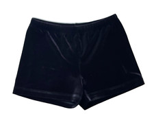 GK ELITE GYMNASTICS DANCE BLACK VELVET SHORTS GIRL'S LC LARGE CHILD