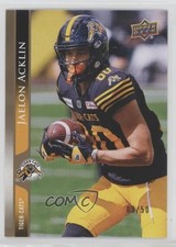 2021 Upper Deck CFL Gold 3/50 Jaelon Acklin #60 o4u