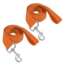 Nylon Dog Leash, 2 Pack Dog Training Leash 6 ft x 1 In, Orange 