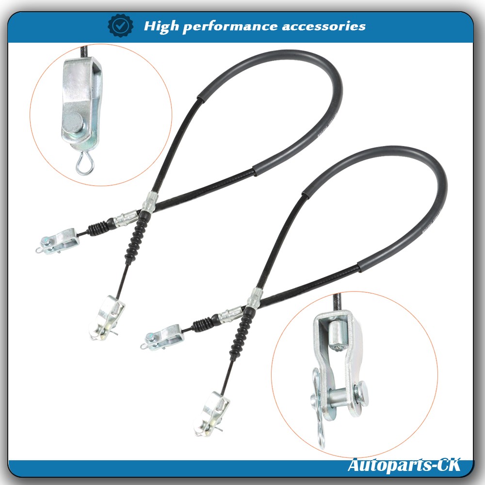 (2) For Club Car DS Brake Cable Set 1981-1999 G&E Golf Cart 