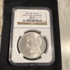 1887 Morgan Silver Dollar VAM-12 DDO Gator Eye MS62 NGC Philadelphia $1