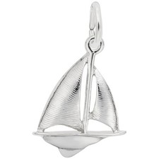 Sterling Silver Sloop Sailboat Charm