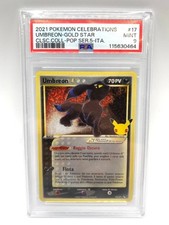 Carta Pokemon UMBREON GOLD STAR 17/17 set Gran Festa ITALIANO PSA 9 Mint