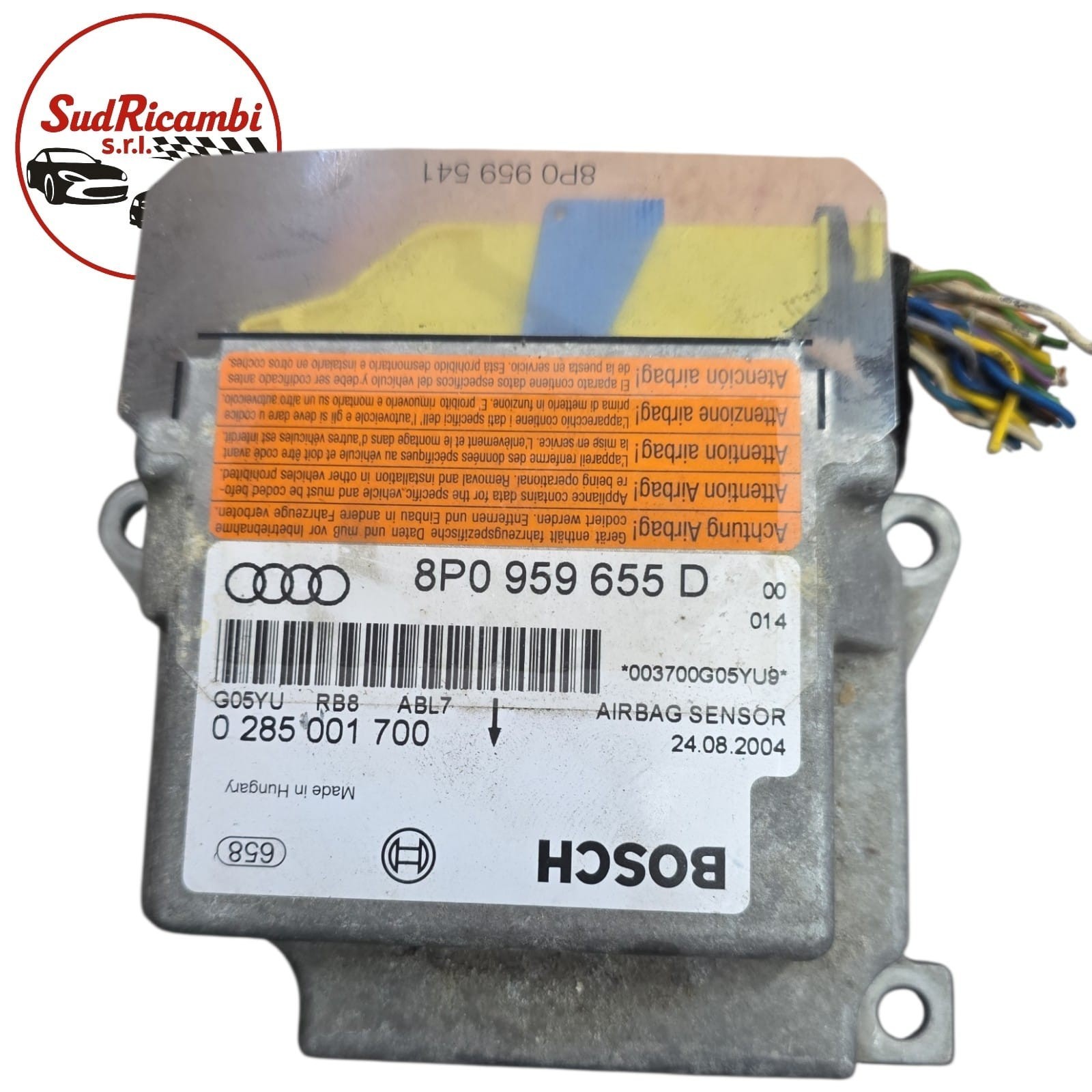8P0959655D CENTRALINA AIRBAG AUDI A3 ORIGINALE USATO