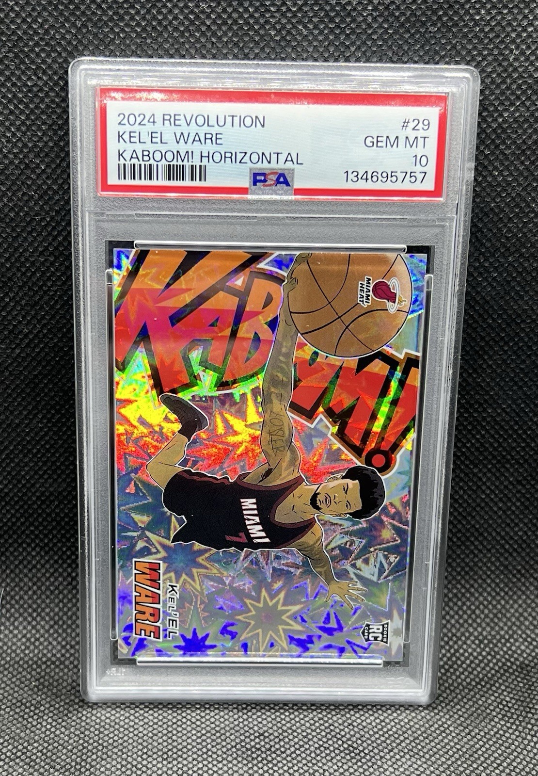2024 Revolution Kaboom  Horizontal Rookie Kel'el Ware RC SSP Miami HEAT PSA 10