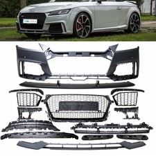 Stoßstange vorne für PDC + Wabengrill Schwarz passt für Audi TT 8S FV auch TT RS