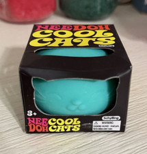 Schylling NeeDoh VIRAL Cool Cat Teal Squishy Stress Ball Fidget Toy BRAND NEW