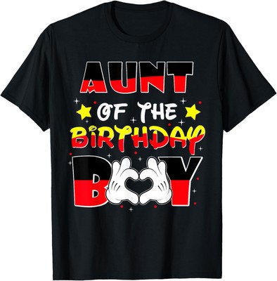 Aunt Of The Birthday Boy Shirt matching Nephew Family Bday T-Shirt