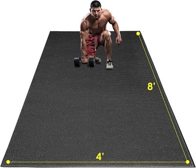 Large Exercise Mat, 8' x 6'/8' x 4'/6' x 4' Extra Durable Workout Mats for Home