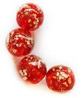 8 Handmade Lampwork Glass Beads Sparkling Red 12mm Round 8 Beads (#r6-8) — photo 1
