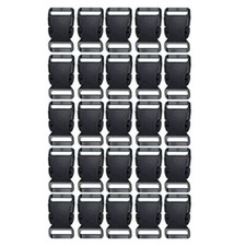5/8 Inch, 20 Pack Black Plastic Side Release Buckle for Paracord Bracelets