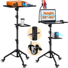 CAHAYA Projector Tripod Stand with Casters: 28-54in Height...