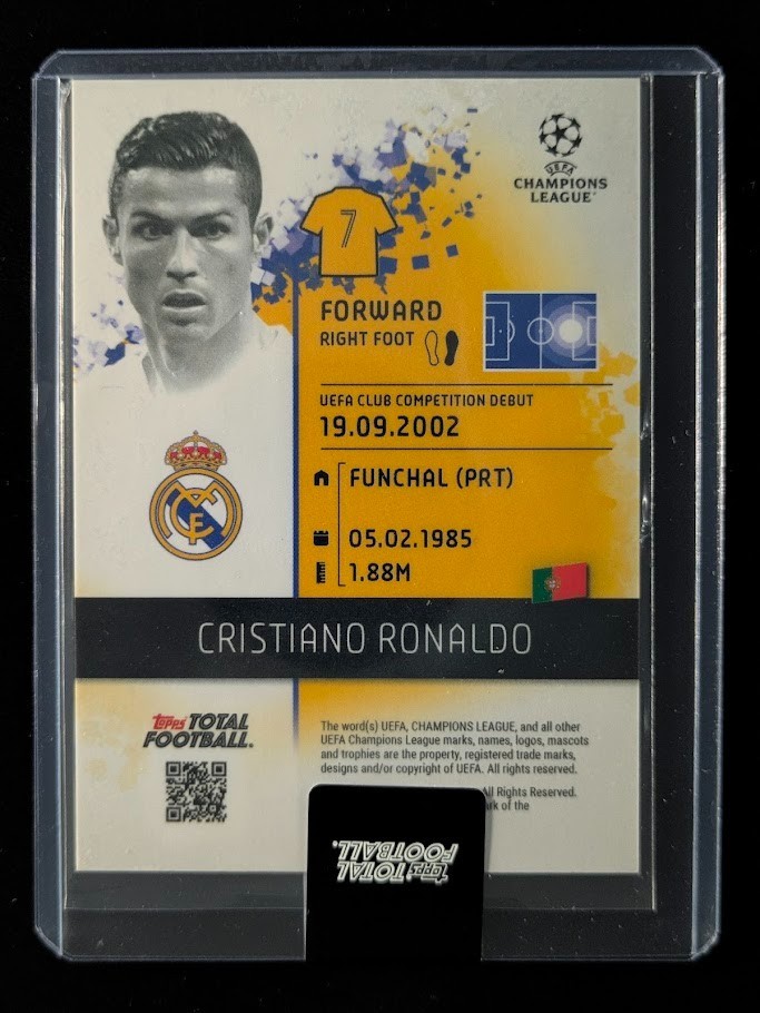 2025-26 Topps Total Football CRISTIANO RONALDO 50/50 Aqua Limited Edition #601 view 2
