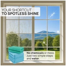 Streak-Free Glass Cleaner Towels - 8-Pack