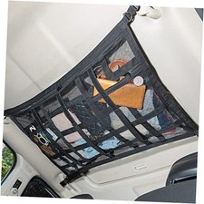 Car Ceiling Cargo Net Pocket Storage Net,29.5"x19.7" Adjustable D-Buckle to