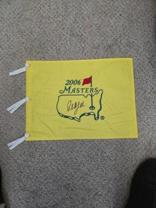 2006 Phil Mickelson Autographed  MASTERS FLAG
