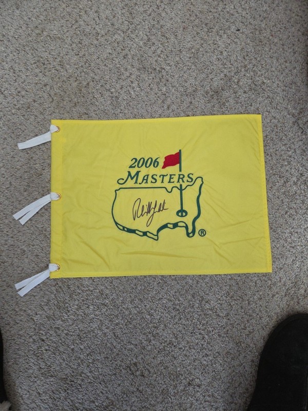 2006 Phil Mickelson Autographed  MASTERS FLAG