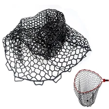 Rubber Fishing Net Replacement for Fly Fish Landing Net Bag Freshwater Saltwa...