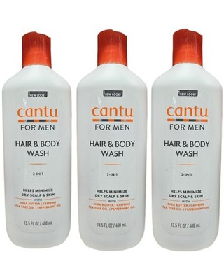 Cantu For Men 2-in-1 Hair & Body Wash 400ml 3er Pack
