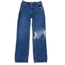Abercrombie  Fitch Jeans Womens Size 27 Distressed 90s Straight Ultra High Rise