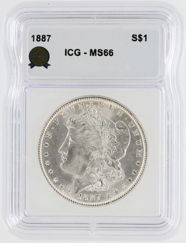 1887 Morgan Silver Dollar ICG MS66 S$1 Philadelphia Minted No Reserve