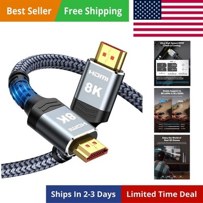 8K@60 Long HDMI Cable 13FT/4M, 48Gbps 2.1 High Speed Gaming HDMI Cord 4K120 1...