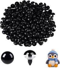 Safety Eyes for Amigurumi 20mm Black Plastic with Washers 260pcs Crocheting Toys