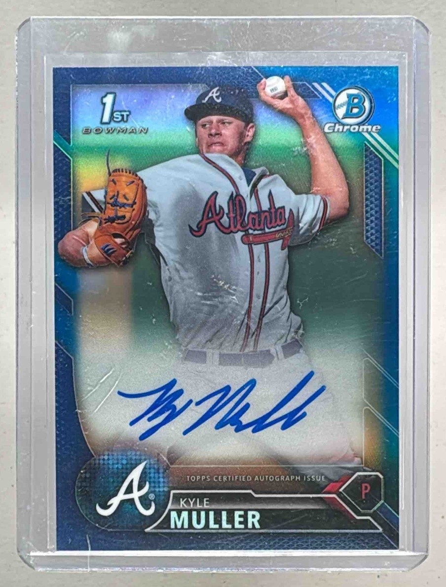 Kyle Muller 2016 Bowman Chrome Draft #CDA-KM Blue Refractor Auto /150