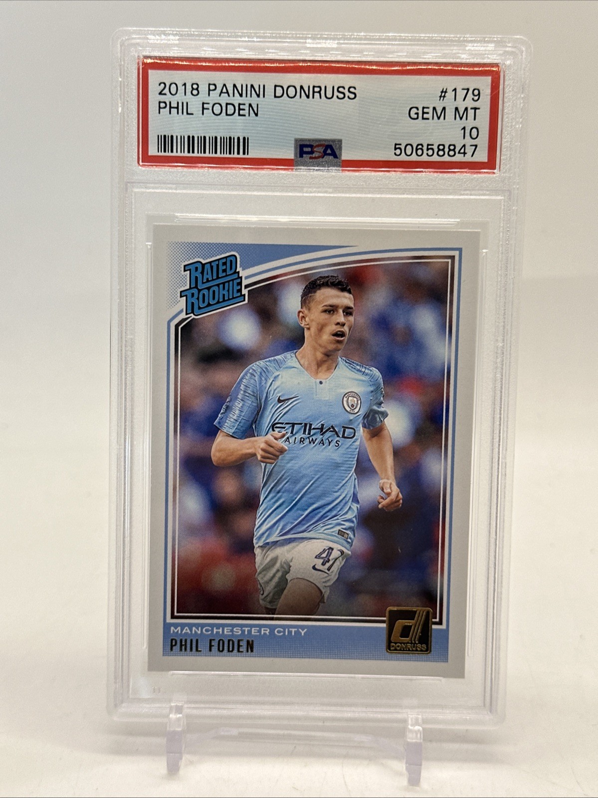 2018 Panini Donruss Phil Foden #179 PSA 10