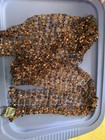 Charlie Paige Women’s Black & Bronze Polyester Sequin Crochet Rectangle Scarf — photo 2