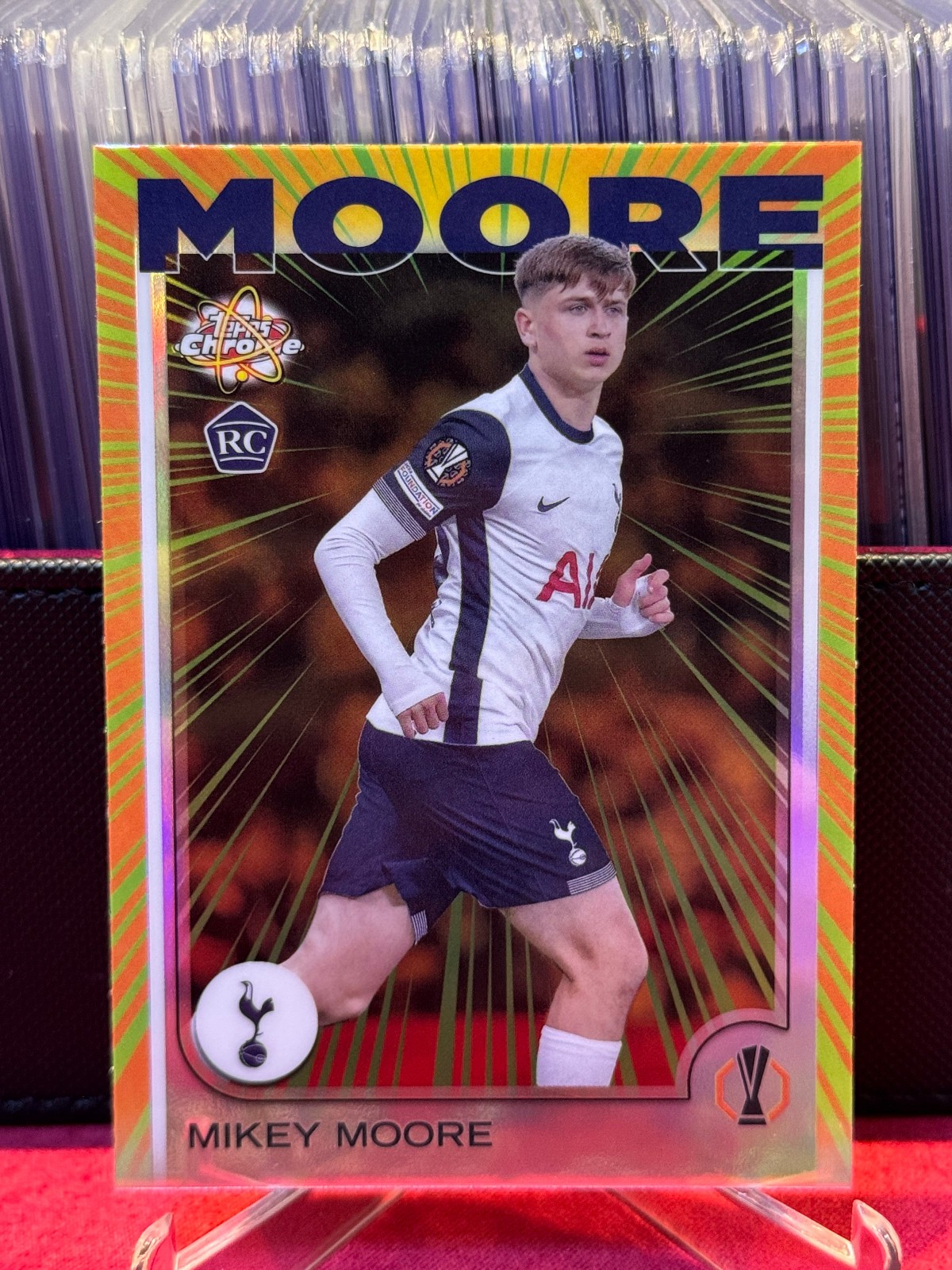 Mikey Moore 2024-25 Topps Chrome UCC Tottenham Hotspur RR-3 Radiating Rookies