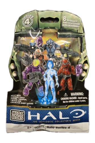 SEALED Halo Mega Bloks Construx Series 4 Translucent Blue Cortana NEW (24111MM) - Picture 2 of 4