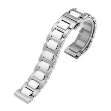 Strap Watch Band Black White Stainless Steel  Ceramic 14mm 16mm 18mm 20mm 22mm