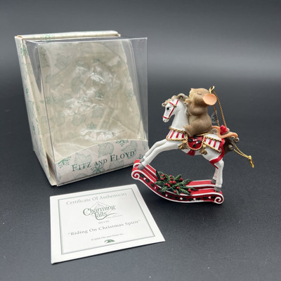 Fitz & Floyd Charming Tails Riding On Christmas Spirit Ornament Horse 86/150