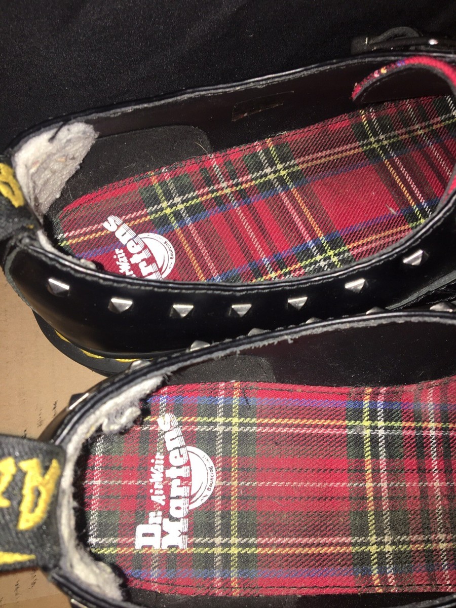 Dr Martens Ramsey Monk Plaid Stud Creepers Men Size 11 *rare  display picture 1
