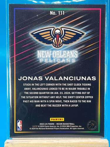 2023-24 Panini Recon - Jonas Valanciunas #111 Holo - Picture 2 of 2