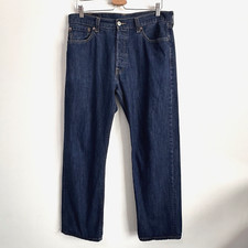 LEVIS 501 Mens Regular Straight Jeans 36 x 30 Tag 36x32 Button Fly Blue Casual