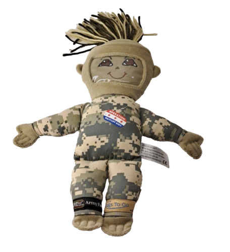 Huggs to Go Operation Military Kids Family Soft Plush Doll Photo Holder 13” Tall - Picture 1 of 9