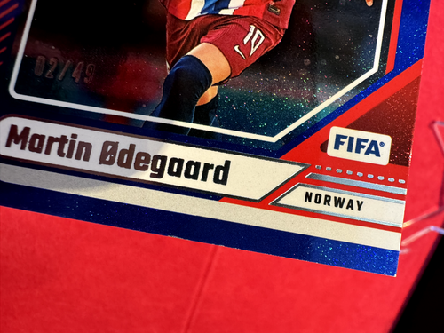2024-25 Panini Donruss Martin Odegaard #02/49 Bule Parallel Norway #92 Arsenal - Picture 3 of 3