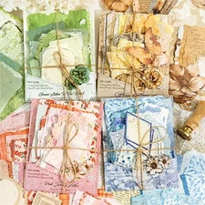 100Pcs Vintage Paper Decor Scrapbooking Card Crafts Junk Journal Album DIY Art