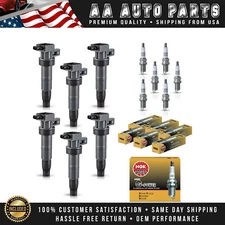 6 Ignition Coil & 6 NGK Platinum Spark Plug for Hyundai Entourage 2007-2008 3.8L