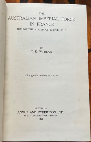 OFFICIAL HISTORY OF AUSTRALIA IN THE WAR OF 1914-1918 by C E W BEAN - Picture 8 of 15