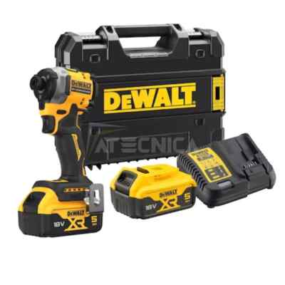 Satz Schraubendreher Impulse 1/4 Batterie Dewalt DCF850P2T-QW 18V 2x5Ah & Koffer