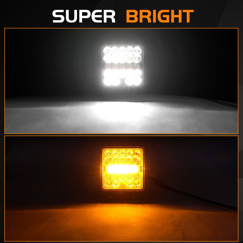 2 x 4 inch 35 LED upper cab & Boom Work Flood Light Fit for Excavator 160LC ZX