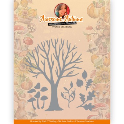 Stanzschablone - Yvonne Creations - Awesome Autumn - Herbst Baum